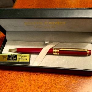 Pierre Cardin ballpoint pen gold plated trim maroon
